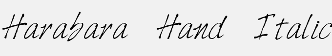 Harabara Hand Italic
